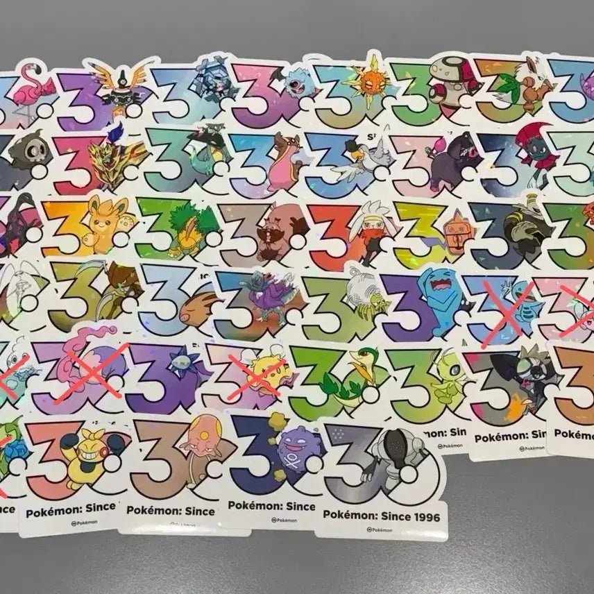 [BUNJANG] Pokemon 30th Anniversary Sticker / 포켓몬 30주년 스티커