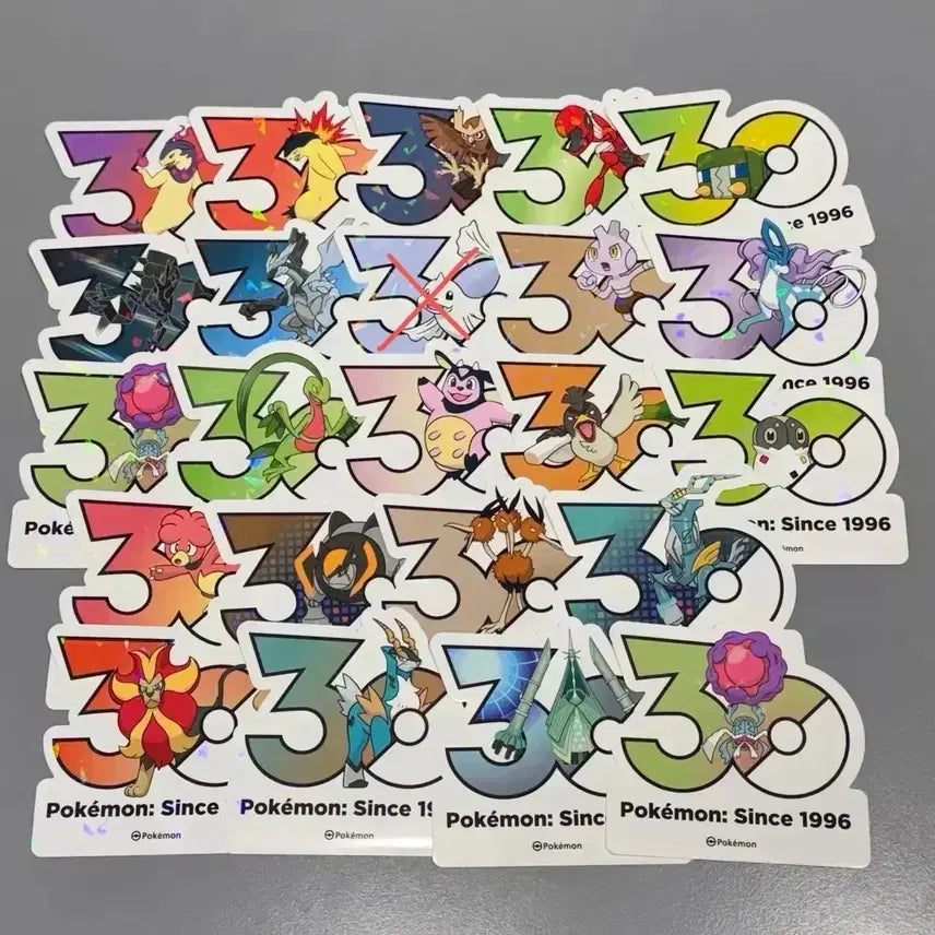 [BUNJANG] Pokemon 30th Anniversary Sticker / 포켓몬 30주년 스티커
