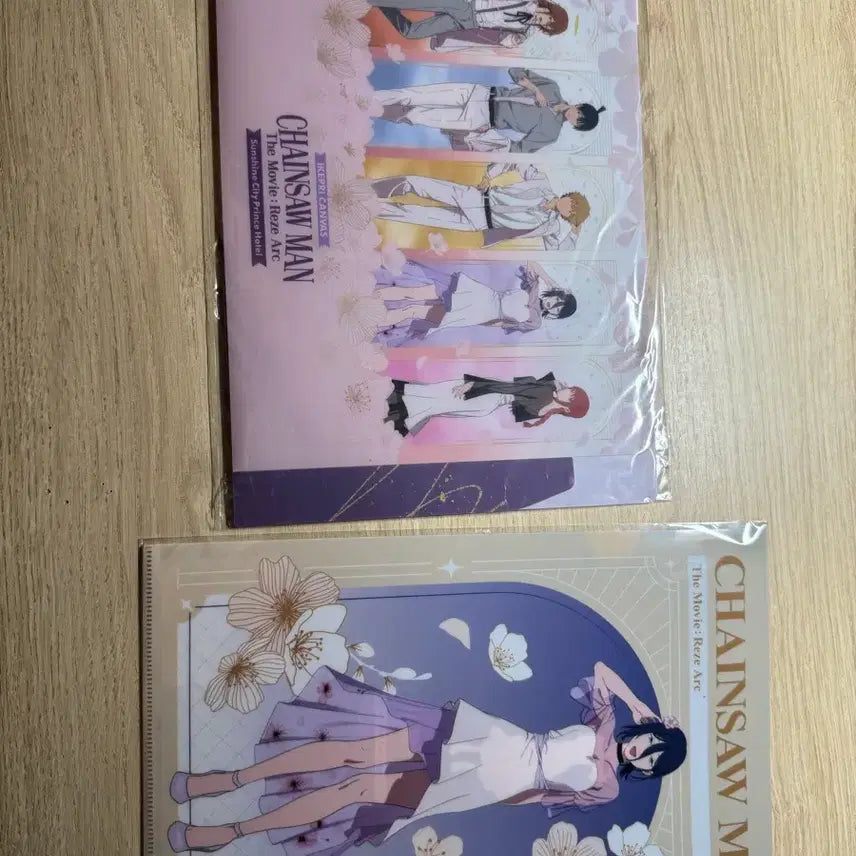 [BUNJANG] Chainsaw Man x Prince Hotel Collaboration A4 File &amp; Lunch Mat Bundle Set (Sealed) / 체인소맨 프린스호텔 a4파일 일괄판매