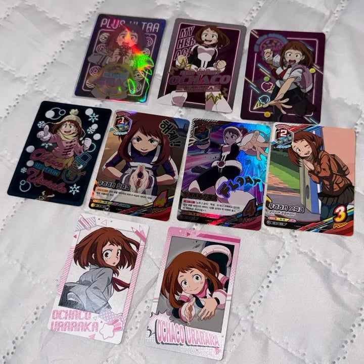 [BUNJANG] Ochaco Uraraka Bundle Set - Neon, TCG, Snap Official Goods / 우라라카 오차코 카드 일괄판매 (네온, tcg, 스냅) 공식굿즈