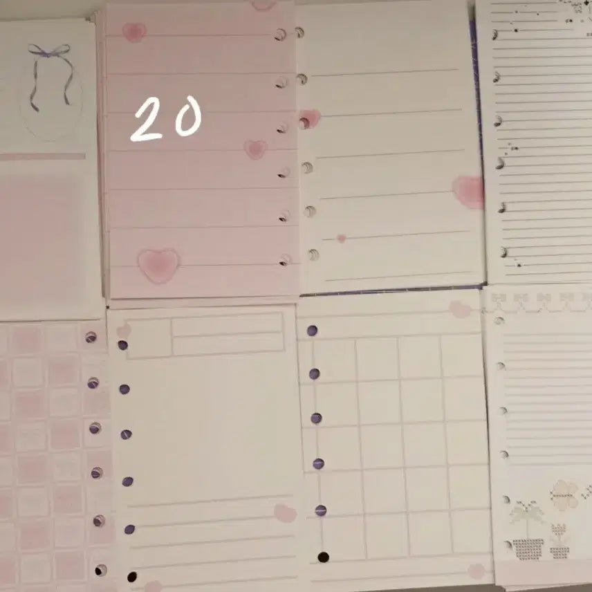 [BUNJANG] Overable Crush A7 Diary Inserts 140 Sheets Bundle Set / 어버블크러쉬 a7 다이어리 속지 140장 일괄