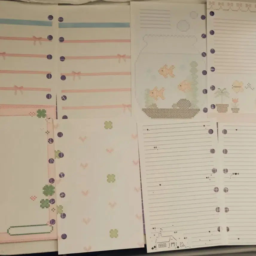 [BUNJANG] Overable Crush A7 Diary Inserts 140 Sheets Bundle Set / 어버블크러쉬 a7 다이어리 속지 140장 일괄