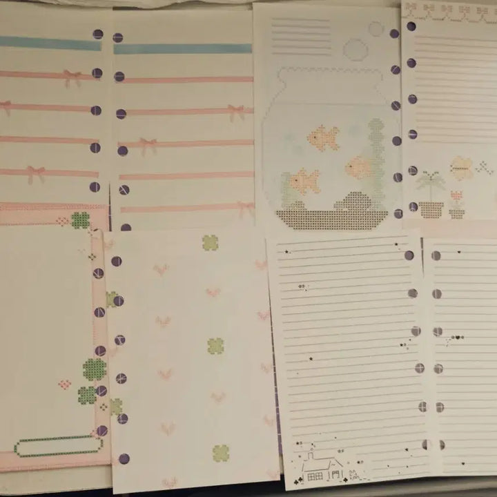 [BUNJANG] Overable Crush A7 Diary Inserts 140 Sheets Bundle Set / 어버블크러쉬 a7 다이어리 속지 140장 일괄
