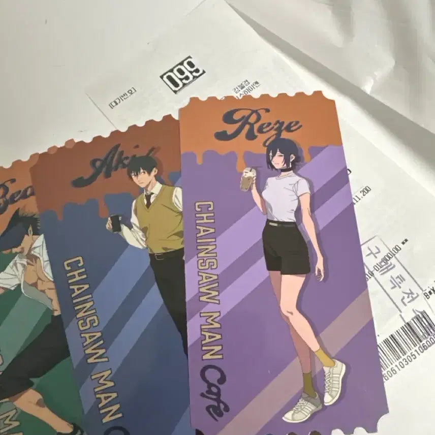 [BUNJANG] Chainsaw Man Collaboration Cafe Special Offer Bundle Set / 채인소맨 콜라보 카페 구매 특전 3개 일괄