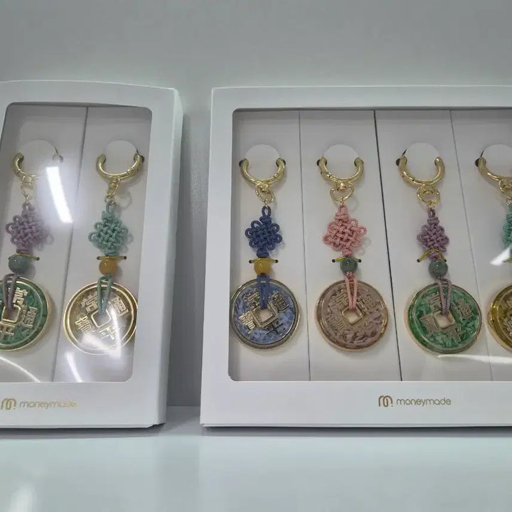 [BUNJANG] Korea Mint Corporation Sangpyeongtongbo Coin Charm 4-Piece Set / 한국조폐공사 상평통보 돈키링 4종세트