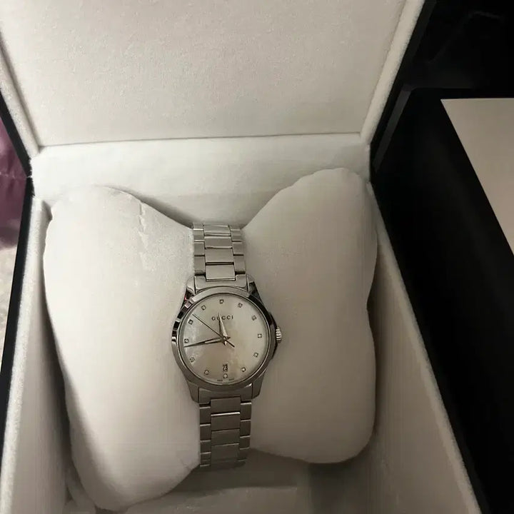 [BUNJANG] Gucci Timeless 12P Diamond Mother-of-Pearl Dial Watch (Women&