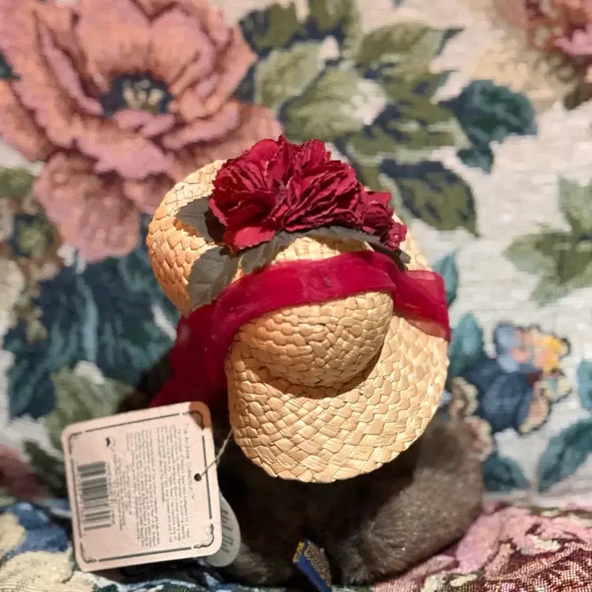 [BUNJANG] Boyds Bears Straw Hat Bear Plush / 보이즈베어 밀짚모자 곰인형
