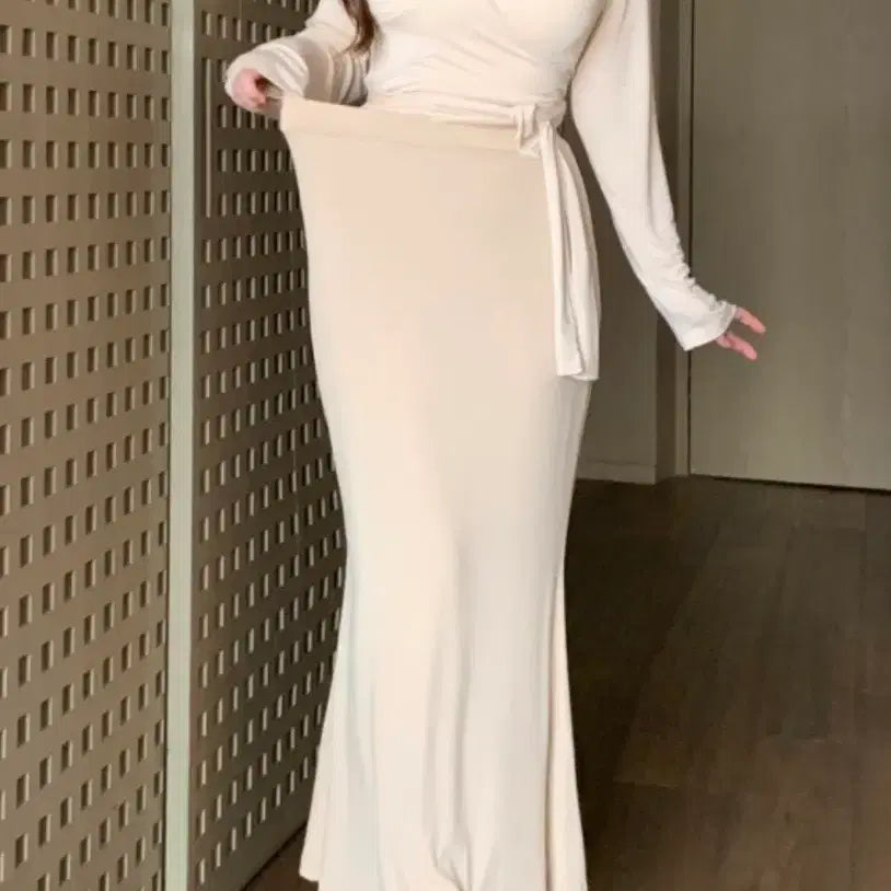 [BUNJANG] Flatper Cool Hip Cover Span Mermaid Long Skirt / [5분착용/원가 3.1] 플랫퍼 쿨 힙딥커버 스판 머메이드 롱스커트