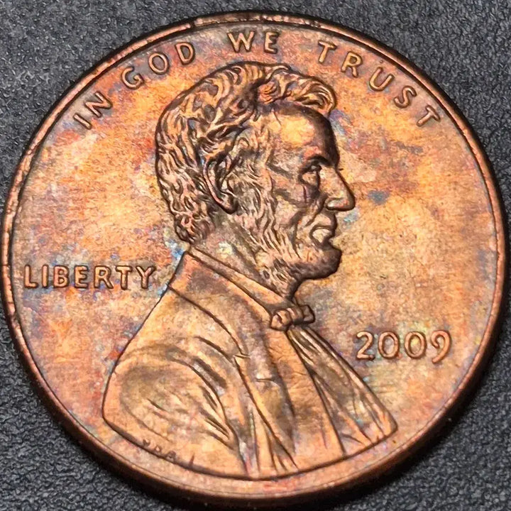 [BUNJANG] 2009 P Lincoln Cent Rainbow Toned Coin / 2009년 P링컨 센트. 무지개 토닝  주화
