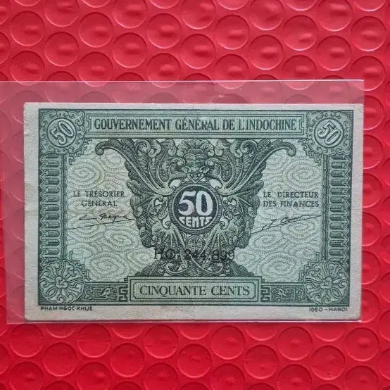 [BUNJANG] French Indochina 1942 50 Centimes Banknote / 프랑스 인도차이나 1942년 50센트 지폐