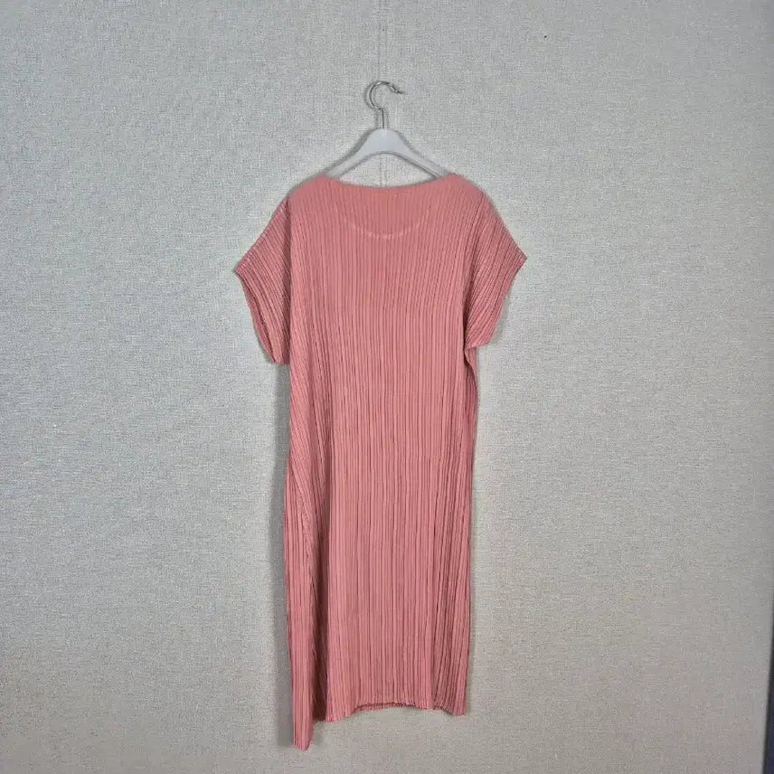 [BUNJANG] Coral Pink Pleated Dress / (