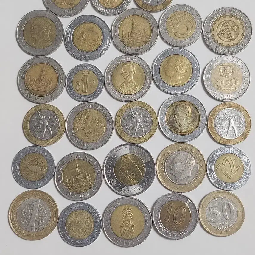 [BUNJANG] World Bimetal Coin Collection Set / 세계 바이메탈 주화 28개 모음