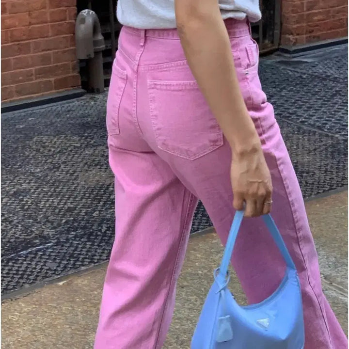 [BUNJANG] Moible Dyeing Pink Denim Pants / 모이블레 moible 다잉 핑크 데님 팬츠