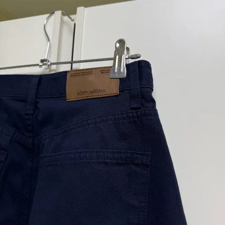 [BUNJANG] Slowmood Wide Pintuck Denim Pants Navy (Short Version, Size S) / 슬로우무드 와이드 핀턱 데님 팬츠 네이비 s (숏버전)