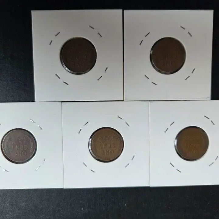 [BUNJANG] Lincoln Wheat Cent Coins (5 Pieces) / 링컨 밀 1센트