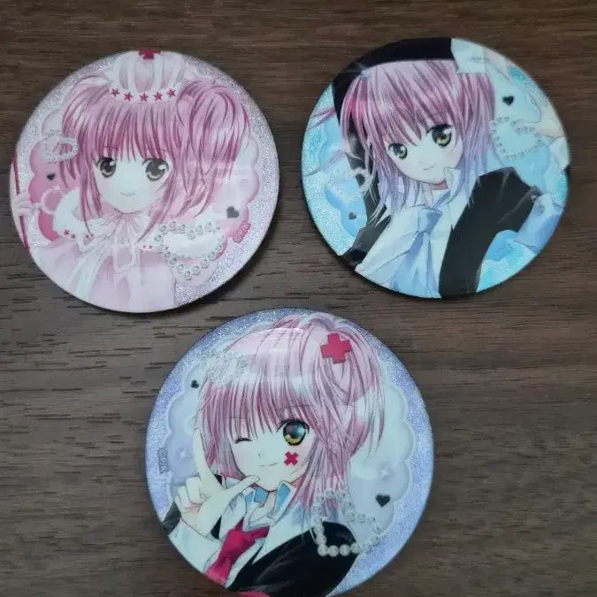 [BUNJANG] Shugo Chara! Glitter Can Badge Bundle / (일괄) 캐캐체 캐릭캐릭체인지 아무 글리터 캔뱃지