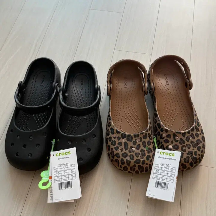 [BUNJANG] Crocs Classic Ballet Leopard Black / (정품) 크록스 발레 레오파드 블랙 새상품