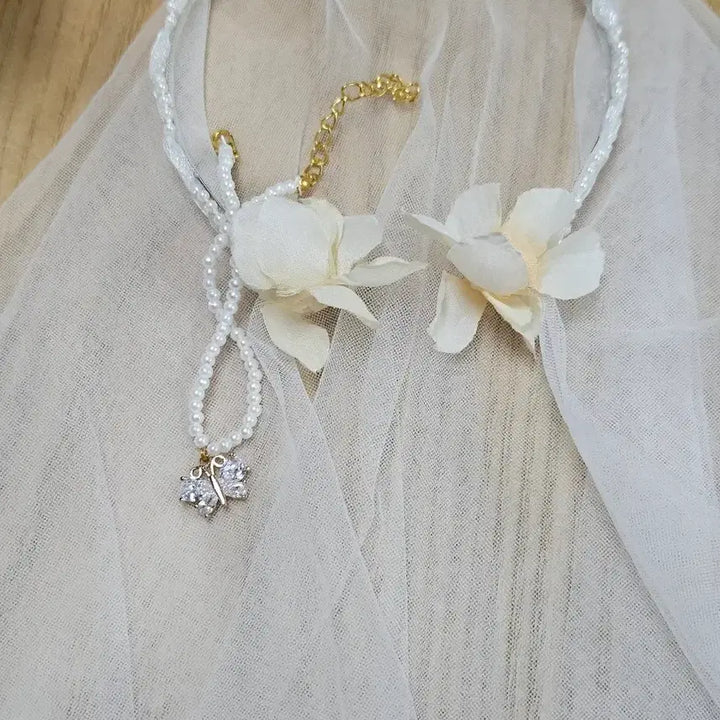 [BUNJANG] 20cm Doll Wedding Dress Set with Veil and Flower Skirts / 솜인형 웨딩드레스+면사포+구름한잔가득히 꽃치마 2벌