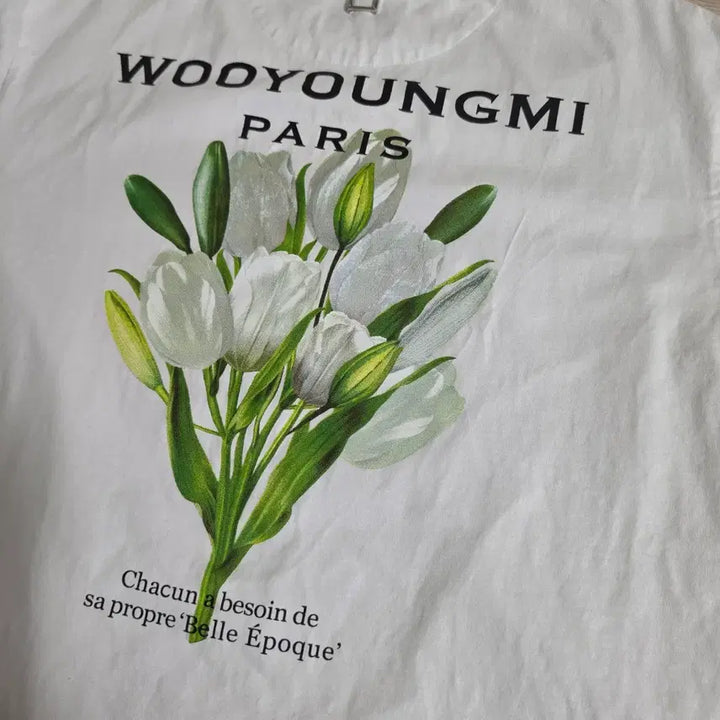 [BUNJANG] Wooyoungmi Flower (Tulip) Short Sleeve T-Shirt Size 46 / [46] <상태좋음> 우영미 플라워(튤립) 반팔