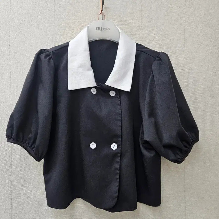 [BUNJANG] Puff Sleeve Cropped Blouse Jacket / 퍼프 크롭블라우스겸 자켓