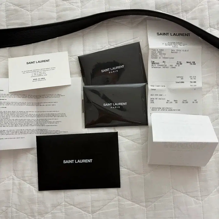 [BUNJANG] Saint Laurent Silver Buckle Leather Belt 85 / 생로랑 은장 레더벨트 85