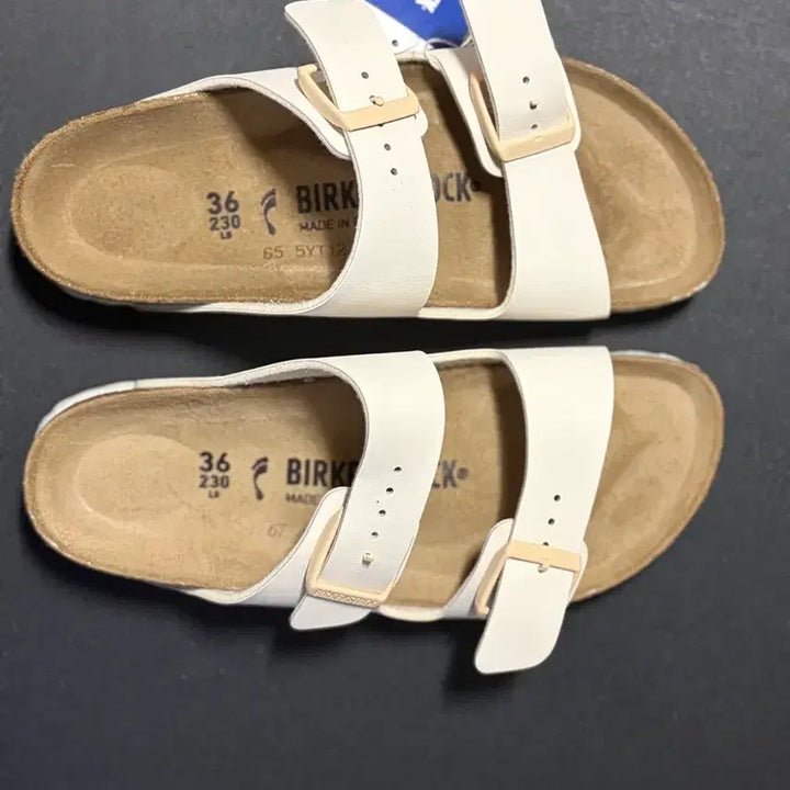 [BUNJANG] Birkenstock Arizona White Eggshell Sandals (230) / 버켄스탁 새상품 아리조나 화이트 에그쉘 230