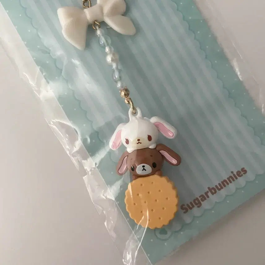 [BUNJANG] Sugarbunnies Biscuit Beads Keyring Strap / 슈가바니즈 비스킷 비즈 키링 스트랩