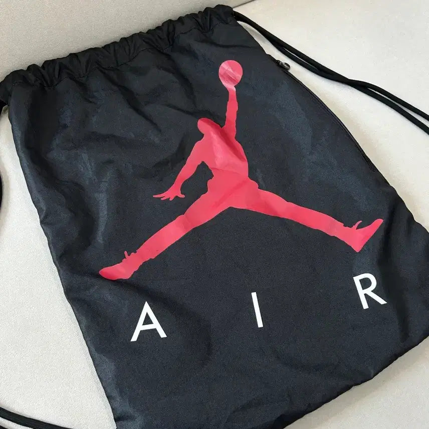 [BUNJANG] Jordan Air Drawstring Bag Black / 조던 에어 드로우 스트링 백 검정