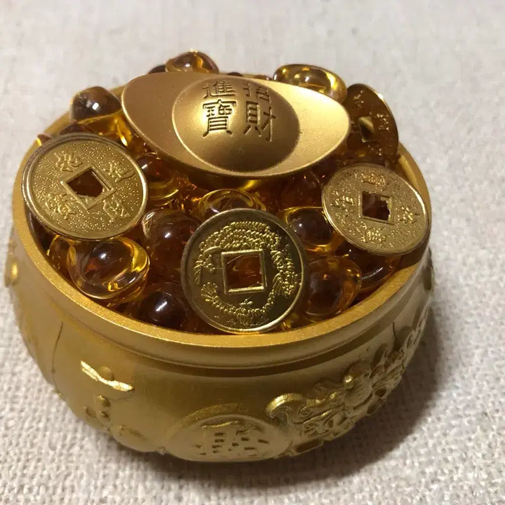 [BUNJANG] Gold Coins Treasure Pot Ornament / 금화 황금 보물단지 장식