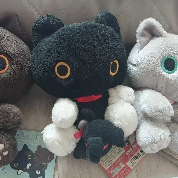 [BUNJANG] Three Cats Plush Dolls - Brown, Black, Gray / 세 마리 고양이 인형 브라운 블랙 그레이 희귀템