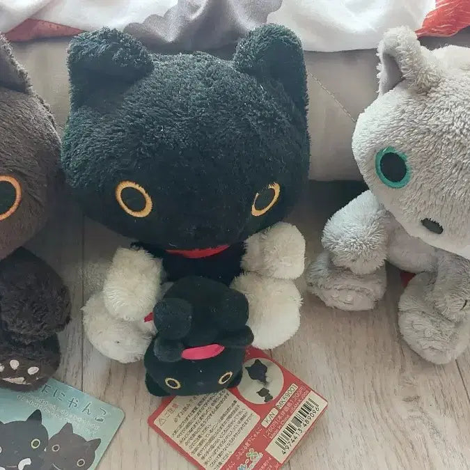 [BUNJANG] Three Cats Plush Dolls - Brown, Black, Gray / 세 마리 고양이 인형 브라운 블랙 그레이 희귀템