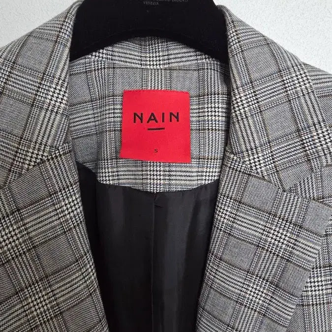 [BUNJANG] NAIN Check Pattern Long Coat - Size S / 나인) 체크 패턴 롱 코트 S