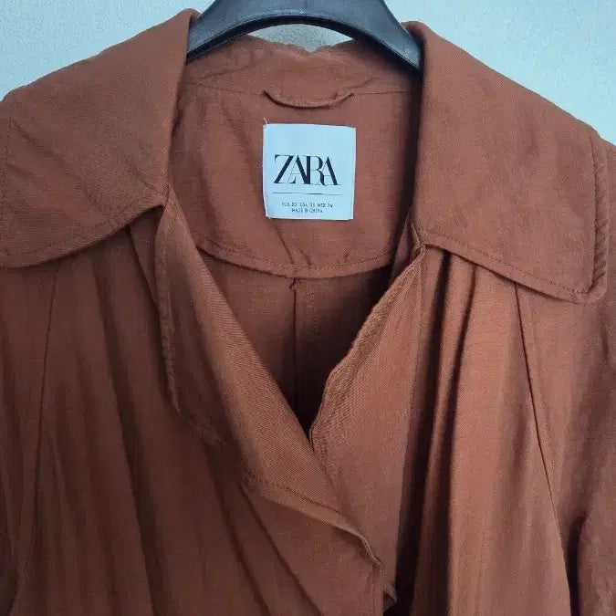 [BUNJANG] ZARA Brown Oversized Long Trench Coat / XS) ZARA 브라운 롱 트렌치 오버핏 코트