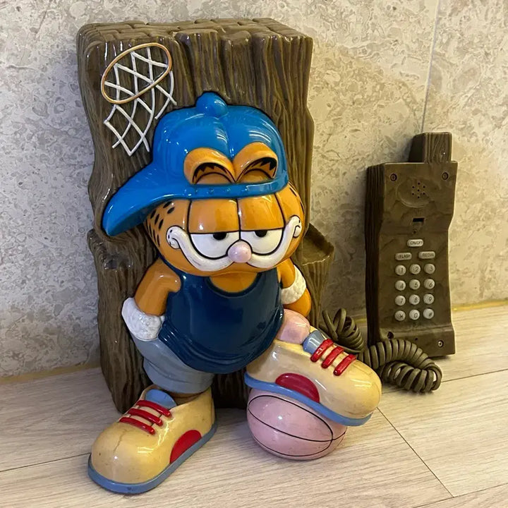 [BUNJANG] Garfield Vintage Rotary Phone Interior Prop / 고전문구 가필드 전화기 빈티지 인테리어 소품