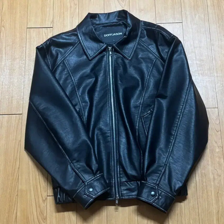 [BUNJANG] Dopejason Washed Leather Structured Bomber Leather Jacket L / 도프제이슨 워싱레더 스트럭처드 보머 가죽자켓 L