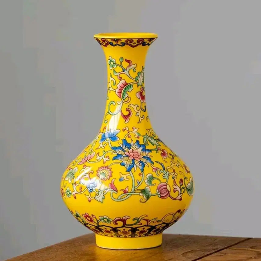[BUNJANG] Qianlong Period Jingdezhen Porcelain Enamel Decorated Vase / 건륭시대 경덕진 도자기 에나멜 장식 꽃병