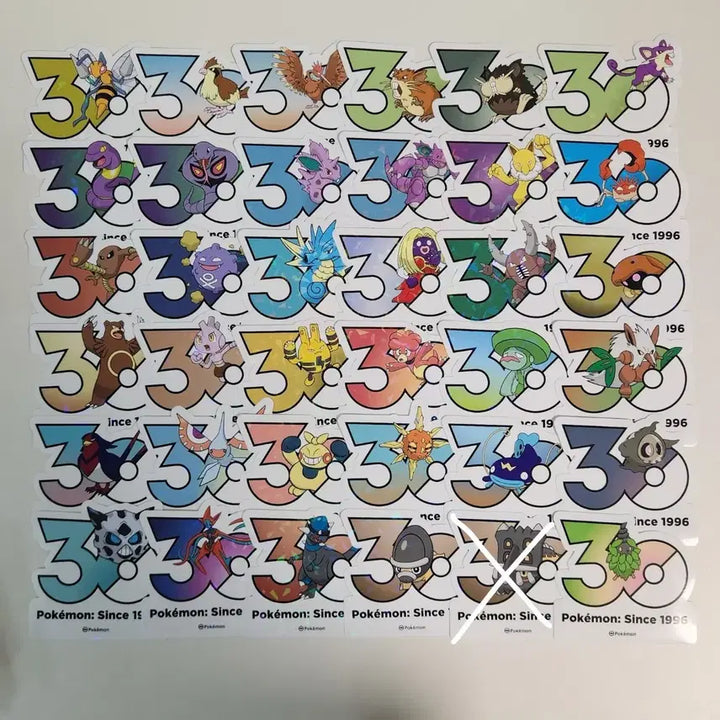 [BUNJANG] Pokemon 30th Anniversary Stickers / 포켓몬 30주년 스티커 1200