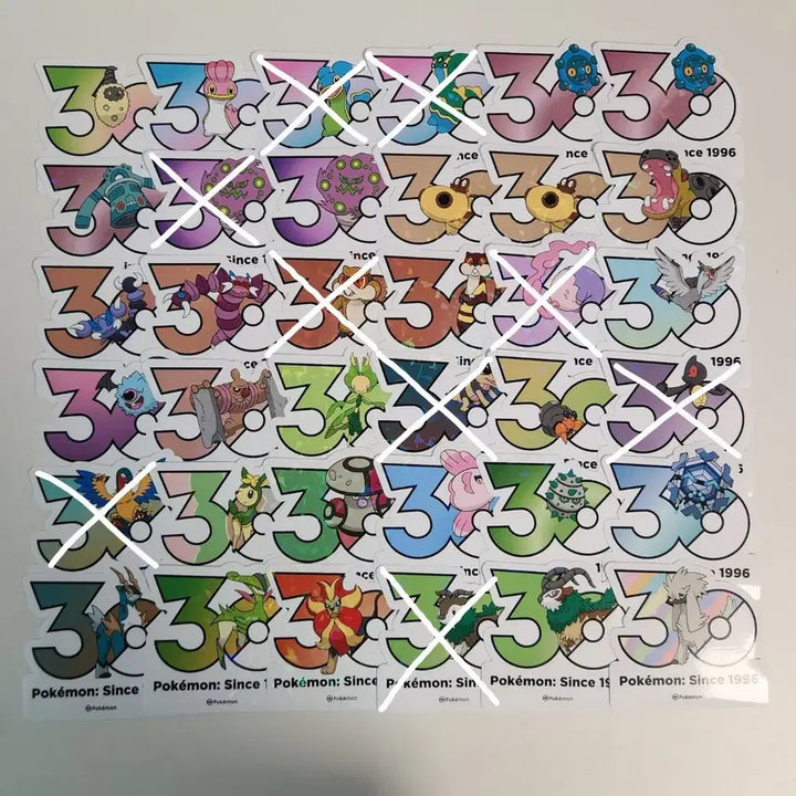[BUNJANG] Pokemon 30th Anniversary Stickers / 포켓몬 30주년 스티커 1200