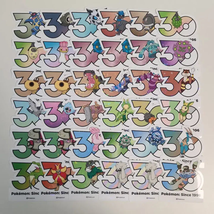 [BUNJANG] Pokemon 30th Anniversary Stickers / 포켓몬 30주년 스티커 1200
