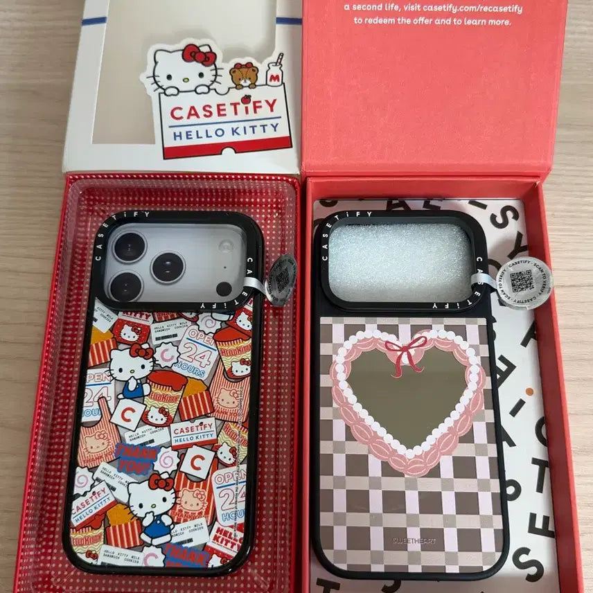 [BUNJANG] CASETiFY iPhone 17 Pro Hello Kitty Edition &amp; Heart Mirror Ring Stand Case / 아이폰 17프로 케이스티파이