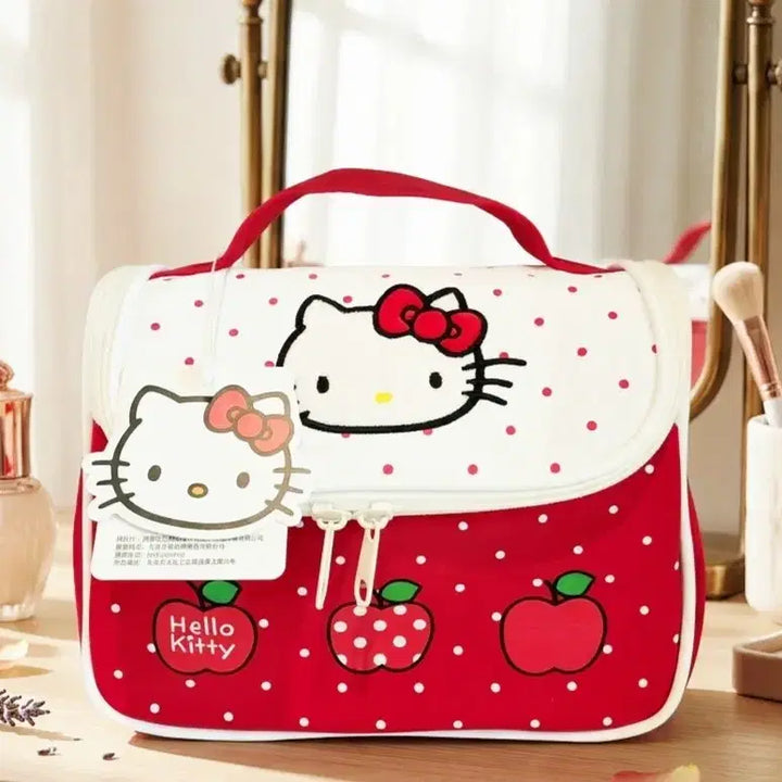 [BUNJANG] Hello Kitty Red Apple Cosmetic Pouch / 헬로키티 레드 사과 화장품 파우치 다용도 파우치 새상품