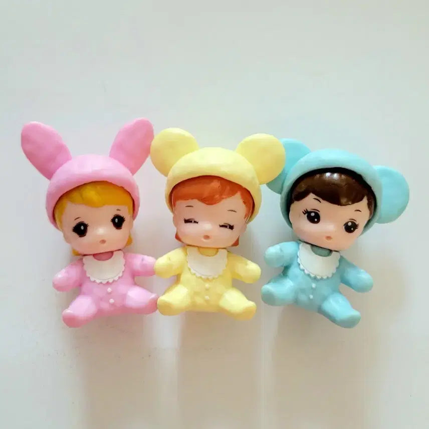 [BUNJANG] Takara Tomy Licca Family Triplets Baby Dolls in Animal Outfits / 타카라토미 리카패밀리 리카동생 동물옷을 입은 세쌍둥이 아기인형