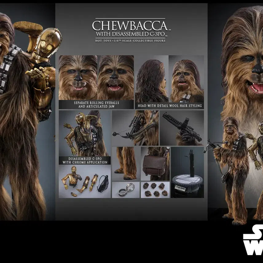 [BUNJANG] CHUBACCA &amp; Disassembled C-3PO Figure / MMS766  츄바카 &amp; 분해된 C-3PO 판매합니다.