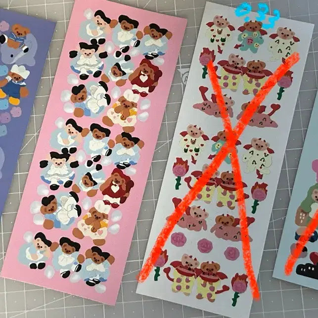 [BUNJANG] Yulbamgom Sticker Set / 고전) 율밤곰 스티커