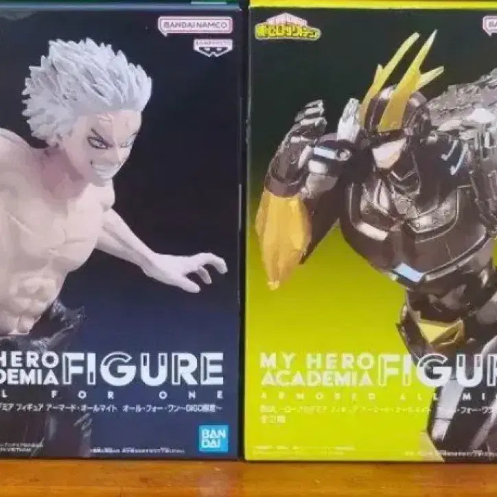 [BUNJANG] GIGO Limited Edition My Hero Academia Figure Bundle Set (All For One, Armored All Might) / 미개봉 현물 2종일괄 히로아카 gigo 한정 올마이트 올포원