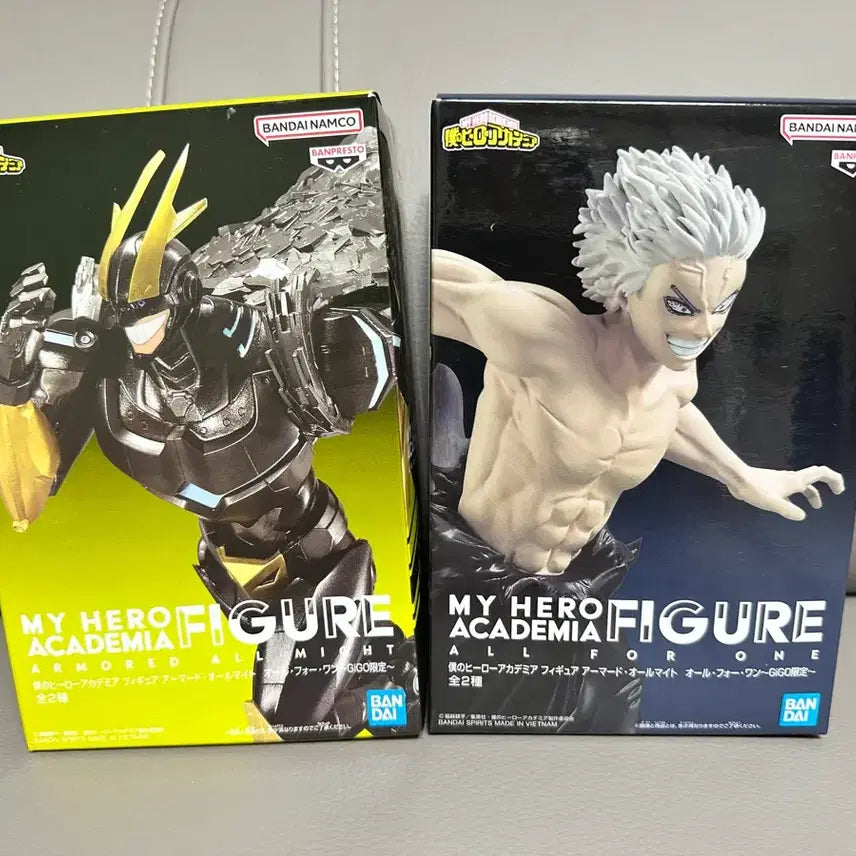 [BUNJANG] GIGO Limited Edition My Hero Academia Figure Bundle Set (All For One, Armored All Might) / 미개봉 현물 2종일괄 히로아카 gigo 한정 올마이트 올포원