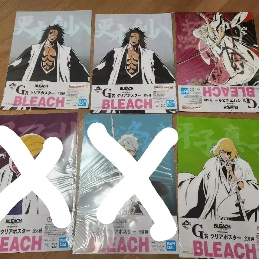 [BUNJANG] Bleach Sterling Souls Ichiban Kuji Prize G Clear Poster Set (4 Types) / 블리치 제일복권 스터링소울즈 G상 클리어 포스터 4종 일괄