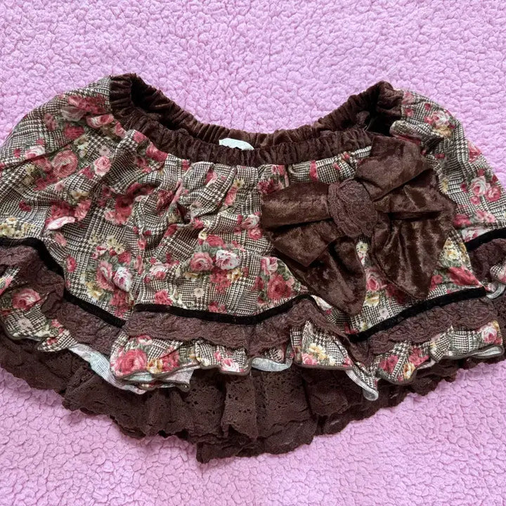 [BUNJANG] Liz Lisa Classic Floral Check Culottes / 리즈리사 고전 대장 스카판 큐롯 히메카지 히메갸루 라떼갸루 플로럴