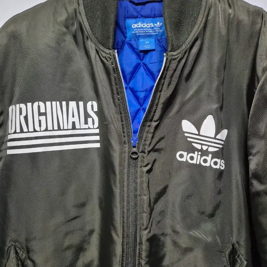 [BUNJANG] Adidas Originals Bomber Jacket Green / 아디다스 오리지널스 봄버 자켓 그린 100
