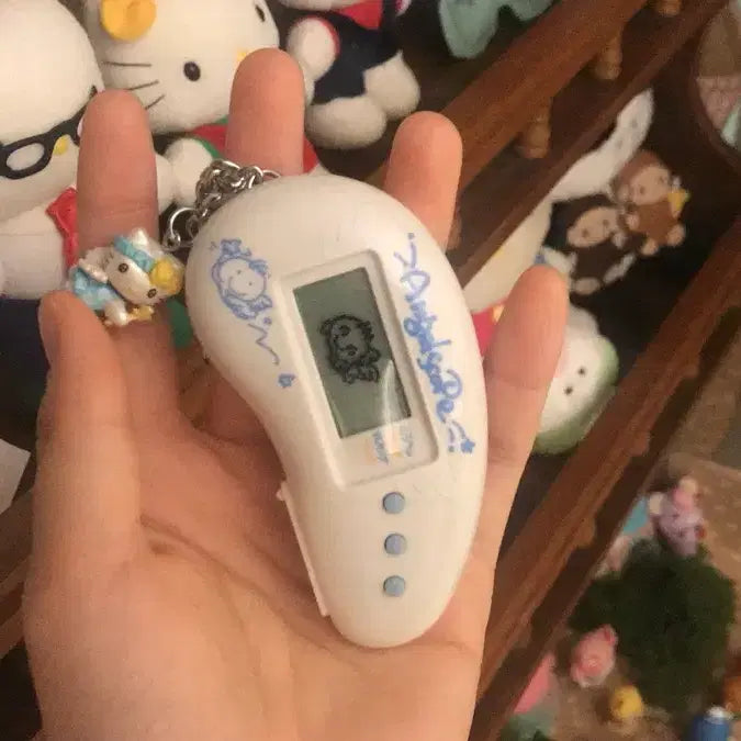 [BUNJANG] 1997 Angelscoop Tamagotchi Kitty Keychain / 레어! 1997 일본 고전 엔젤스코프 천사 다마고치 키티 키링